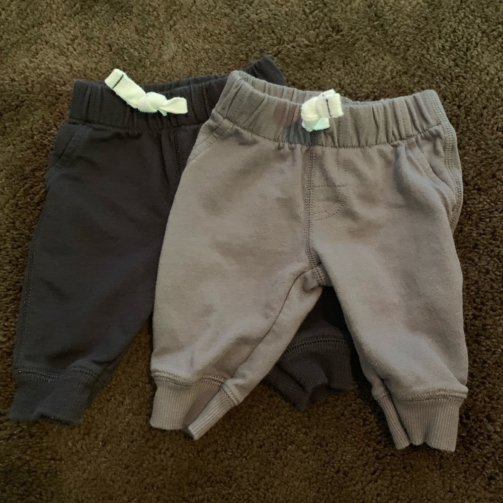2 Pairs Carters 3M Baby Sweatpants